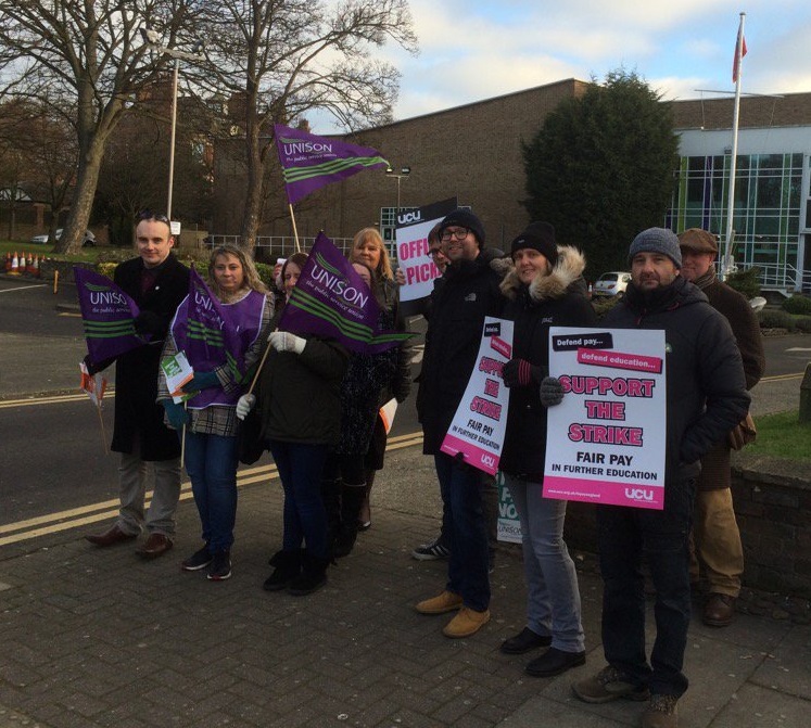 Unison and UCU at South Tyneside College