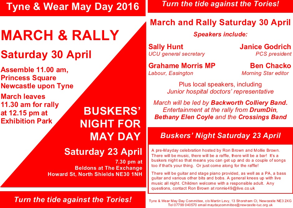 Tyne and Wear MayDay 2016